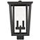 Z-Lite 2 Light Outdoor Post Mount Fixture in Oil Rubbed Bronze Finish