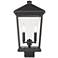 Z-Lite 2 Light Outdoor Post Mount Fixture in Oil Rubbed Bronze Finish