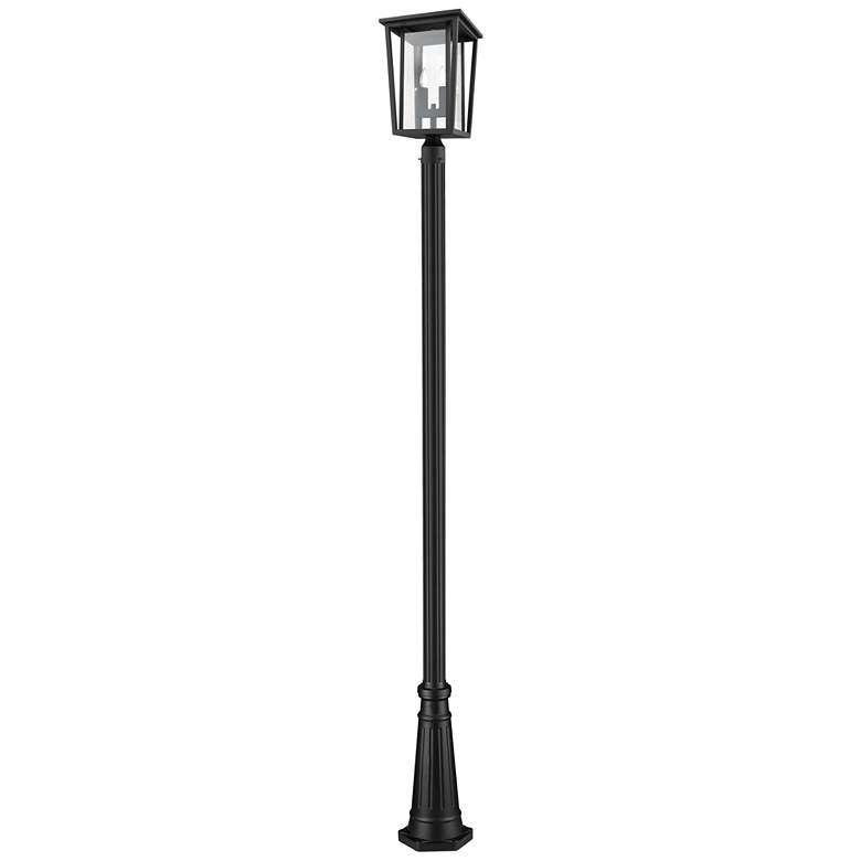 Image 1 Z-Lite 2 Light Outdoor Post Mounted Fixture in Black Finish
