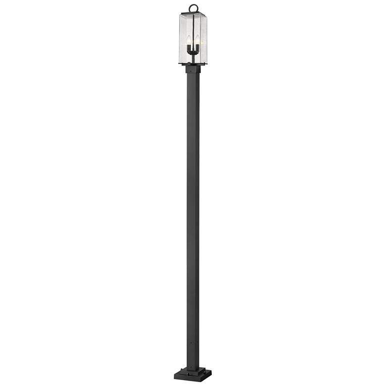 Image 1 Z-Lite 2 Light Outdoor Post Mounted Fixture in Black Finish