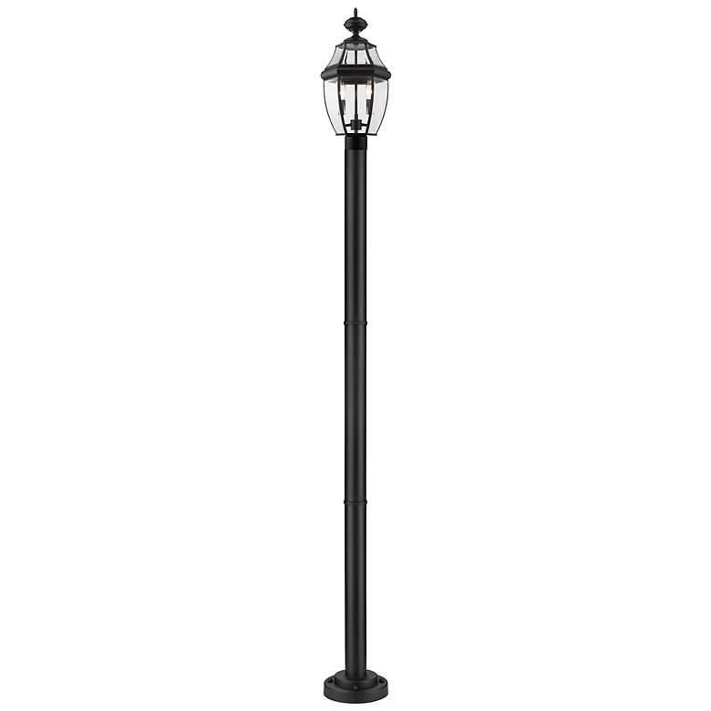 Image 2 Z-Lite 2 Light Outdoor Post Mounted Fixture in Black Finish