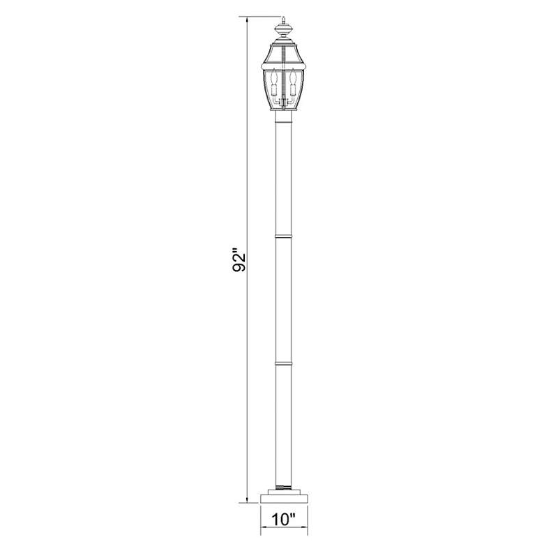 Image 5 Z-Lite 2 Light Outdoor Post Mounted Fixture in Black Finish more views