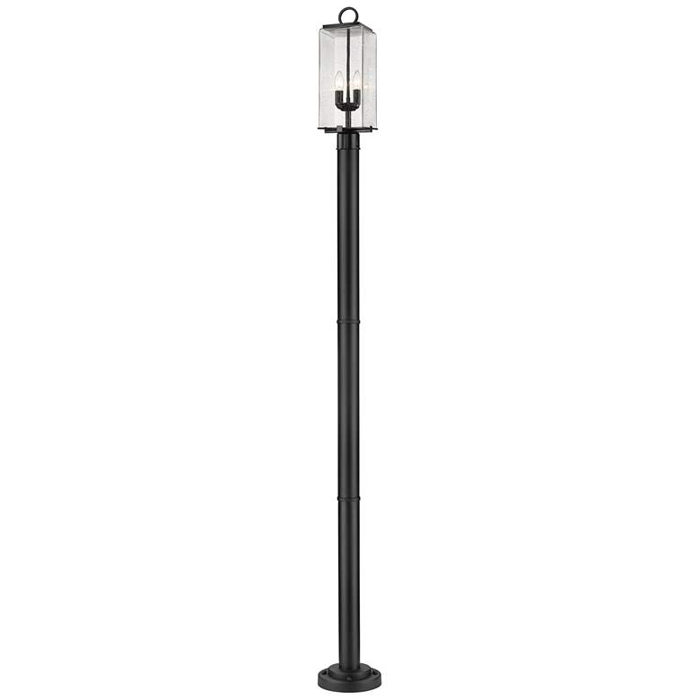 Image 1 Z-Lite 2 Light Outdoor Post Mounted Fixture in Black Finish