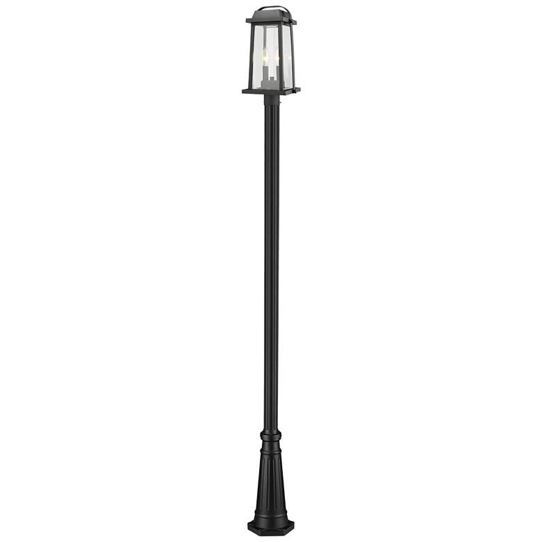 Image 1 Z-Lite 2 Light Outdoor Post Mounted Fixture in Black Finish