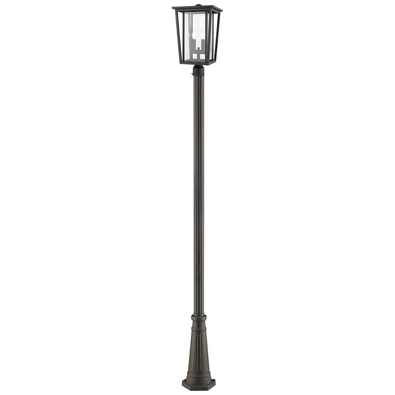 Image 1 Z-Lite 2 Light Outdoor Post Mounted Fixture in Oil Rubbed Bronze Finish