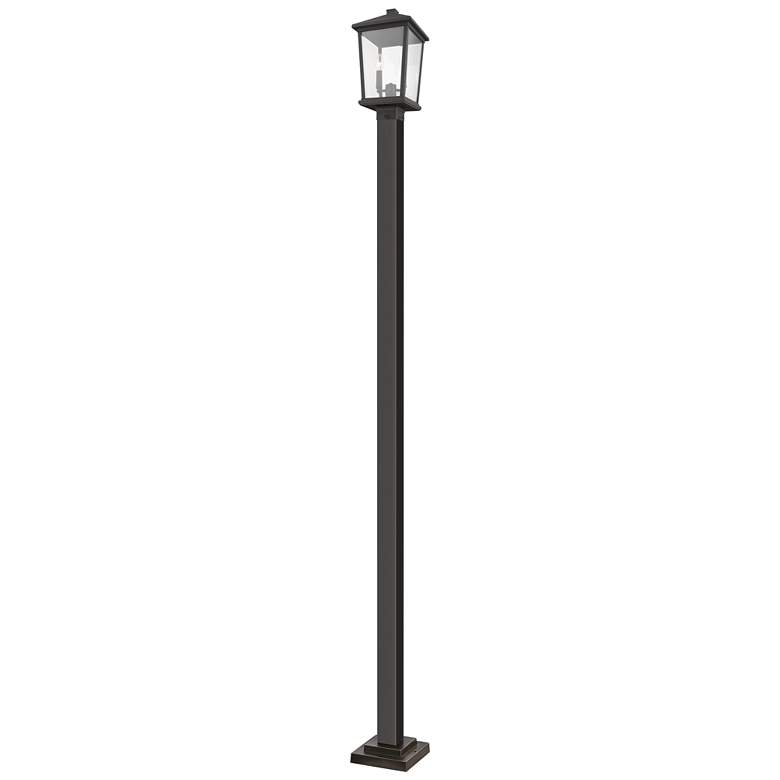 Image 1 Z-Lite 2 Light Outdoor Post Mounted Fixture in Oil Rubbed Bronze Finish