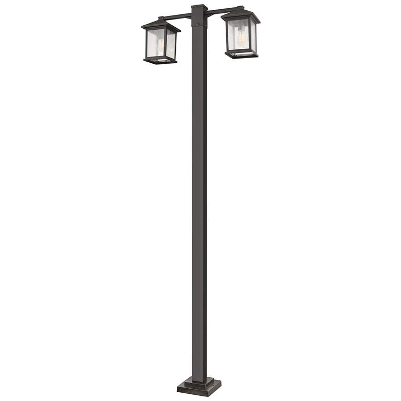 Image 1 Z-Lite 2 Light Outdoor Post Mounted Fixture in Oil Rubbed Bronze Finish