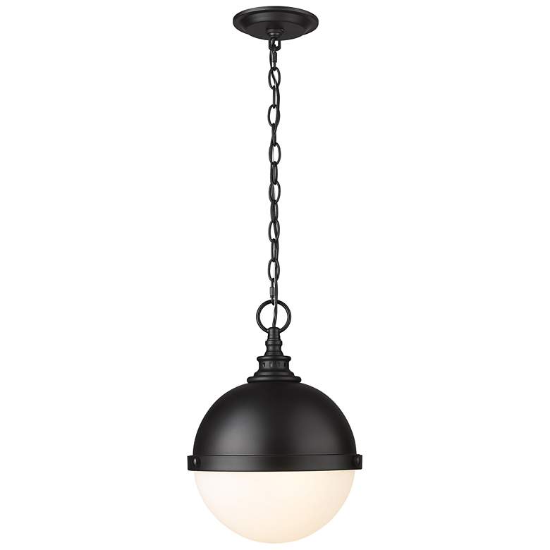 Image 1 Z-Lite 2 Light Pendant in Matte Black Finish