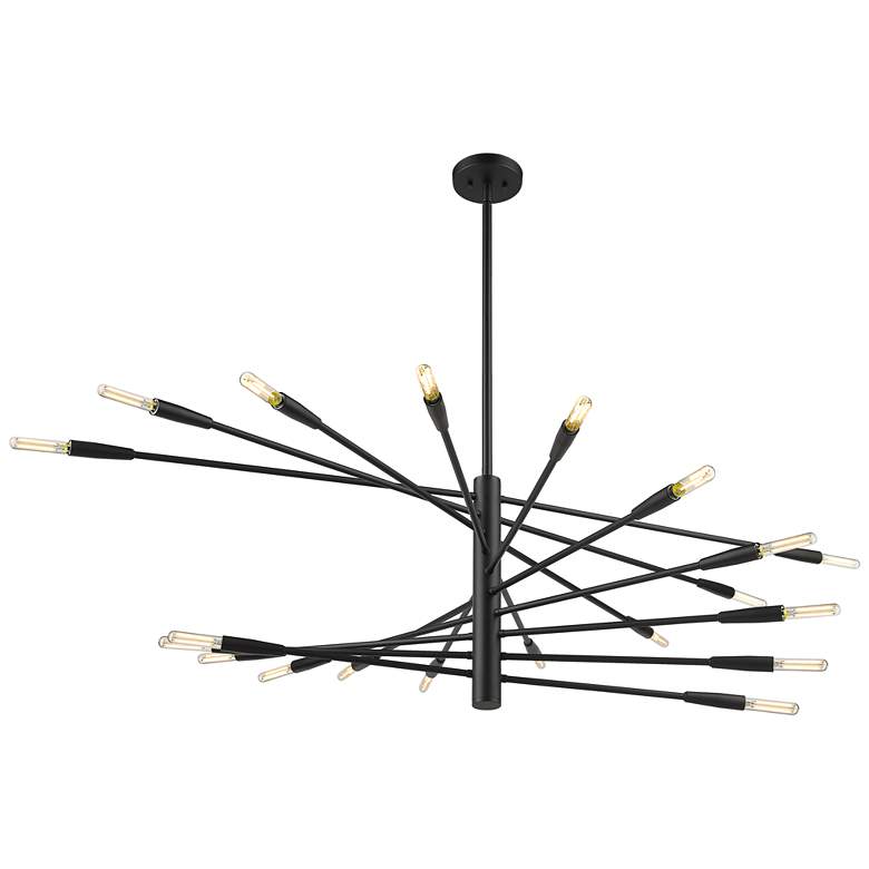 Image 1 Z-Lite 20 Light Chandelier in Matte Black Finish