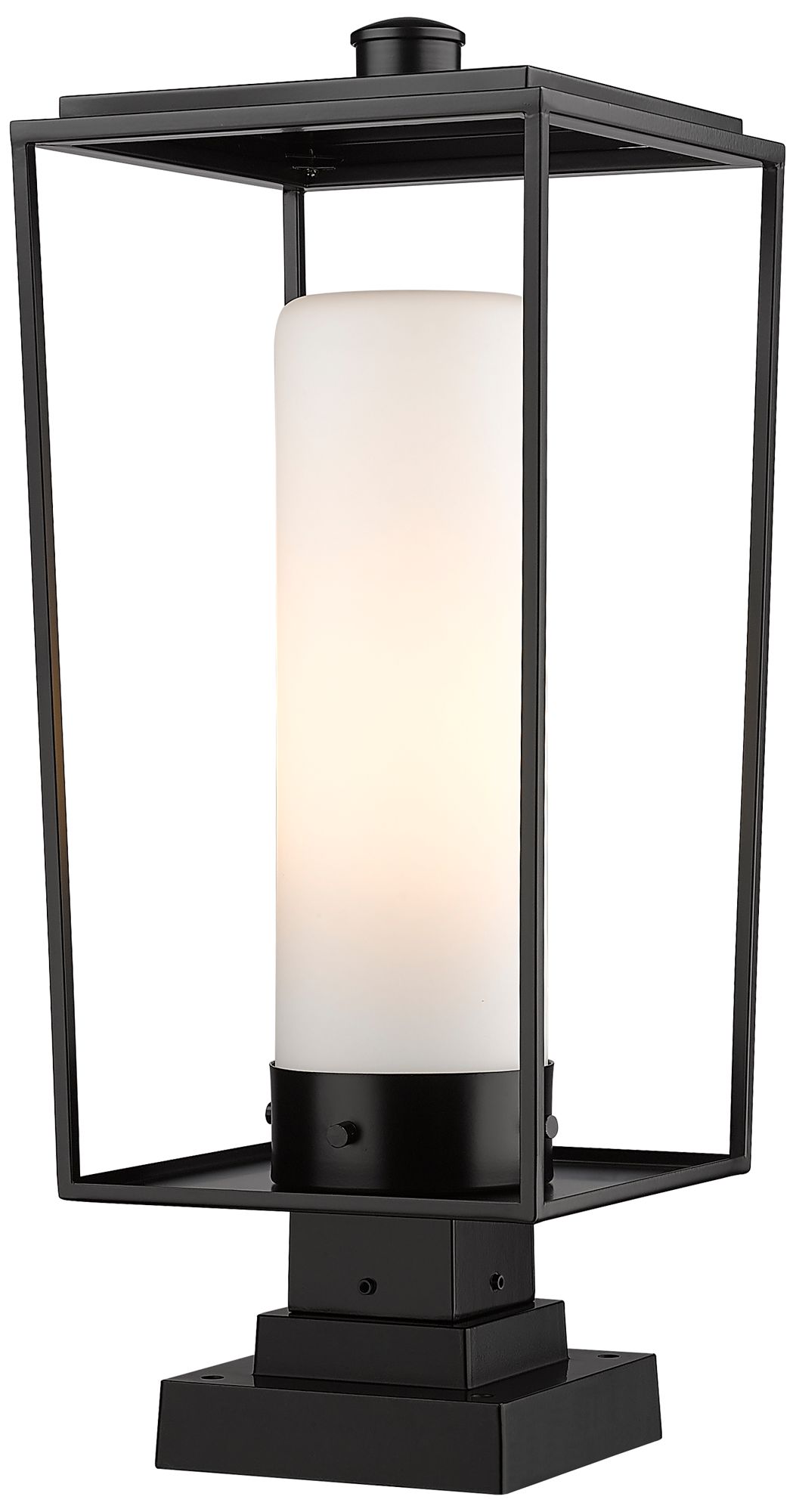 Z-Lite 24.8" High 1-Light Black Finish Modern Outdoor Pier Mount Light