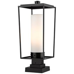 Z-Lite 24.8" High 1-Light Black Finish Modern Outdoor Pier Mount Light