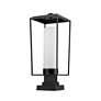 Z-Lite 24.8" High 1-Light Black Finish Modern Outdoor Pier Mount Light in scene