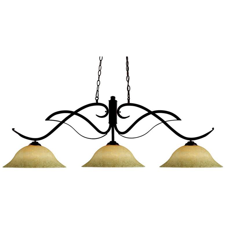 Image 1 Z-Lite 3 Light Billiard Light in Bronze Finish