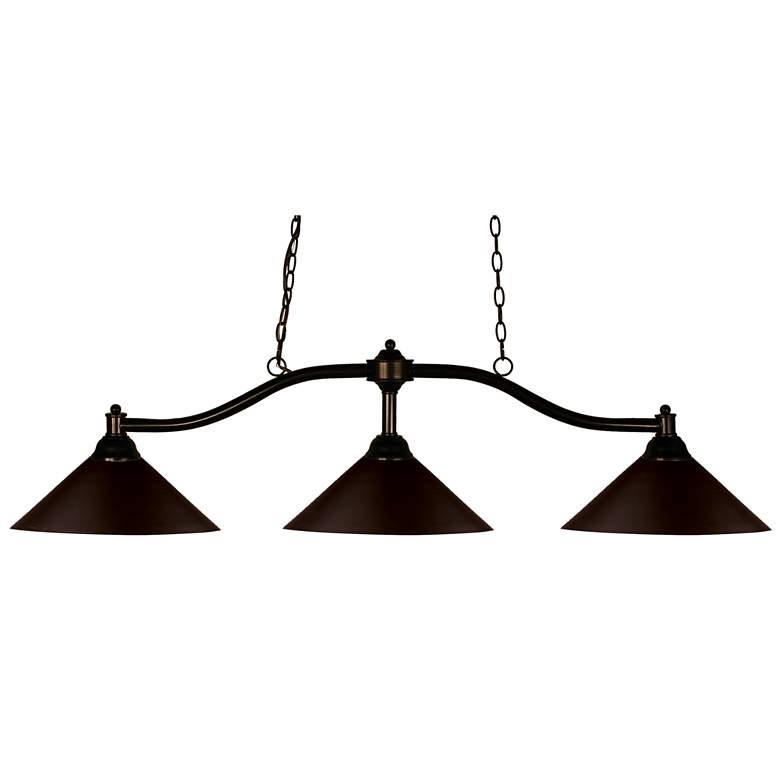 Image 1 Z-Lite 3 Light Billiard Light in Bronze Finish