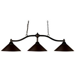 Z-Lite 3 Light Billiard Light in Bronze Finish