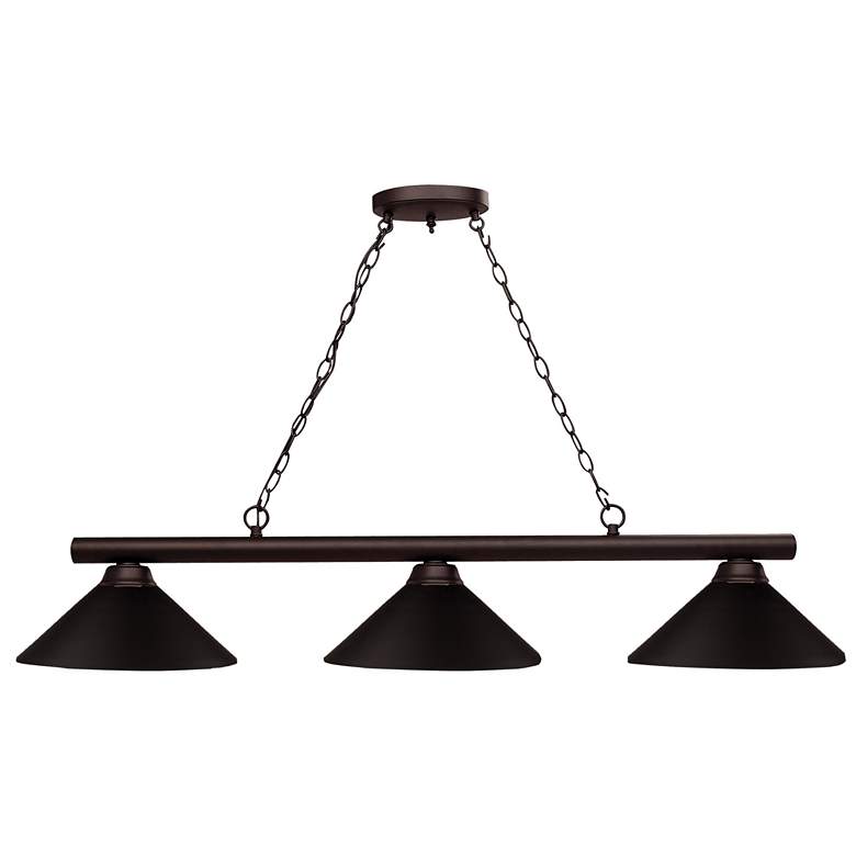 Image 1 Z-Lite 3 Light Billiard Light in Bronze Finish
