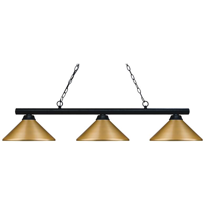 Image 1 Z-Lite 3 Light Billiard Light in Matte Black Finish
