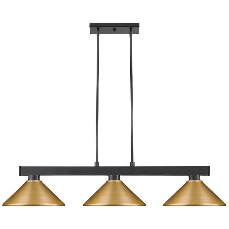 Image 1 Z-Lite 3 Light Billiard Light in Matte Black Finish