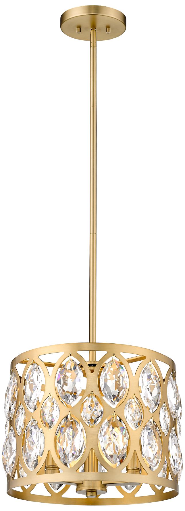 Image 3 Z-Lite 3 Light Chandelier in Heirloom Brass Finish more views