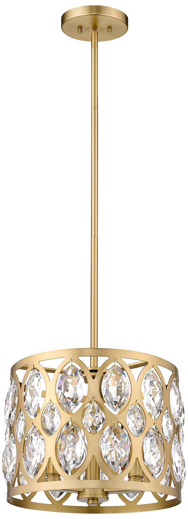 Image 4 Z-Lite 3 Light Chandelier in Heirloom Brass Finish more views