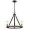 Z-Lite 3 Light Chandelier in Rustic Mahogany Finish