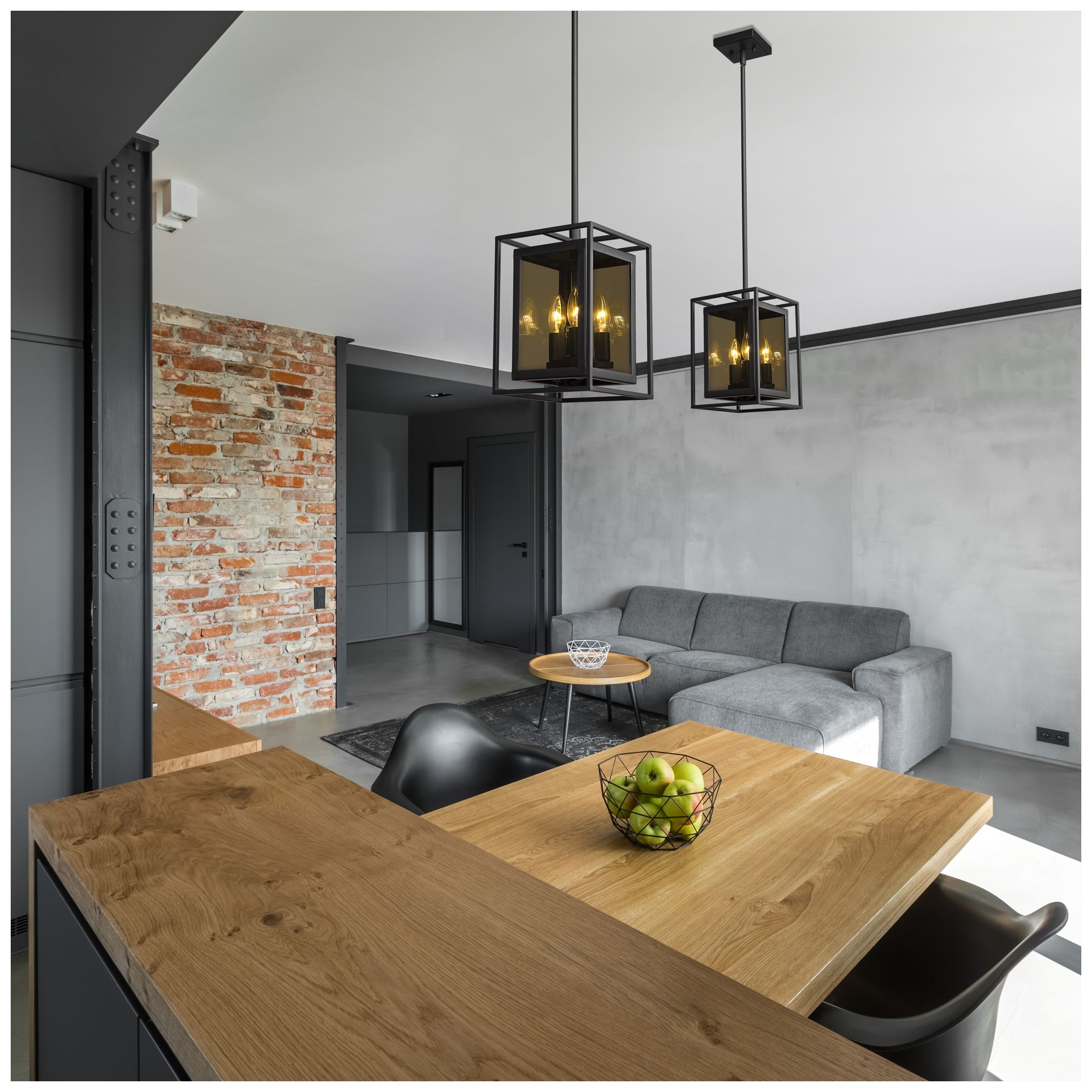 Image 2 Z-Lite 3 Light Mini Pendant in Misty Charcoal Finish more views