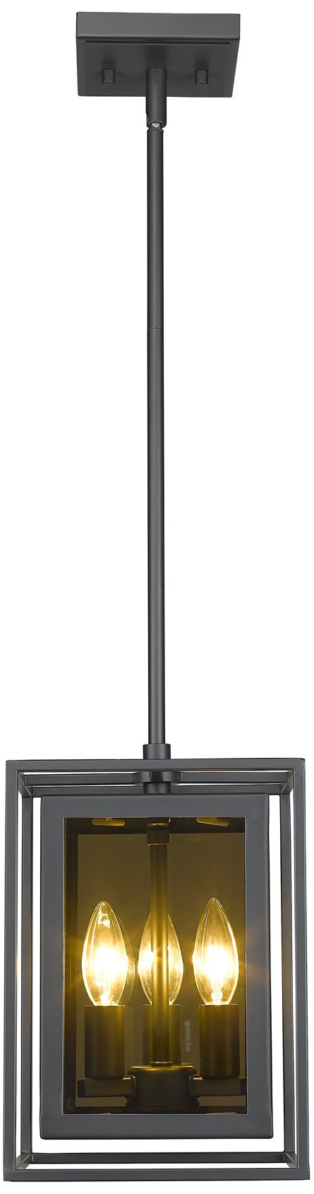 Image 4 Z-Lite 3 Light Mini Pendant in Misty Charcoal Finish more views