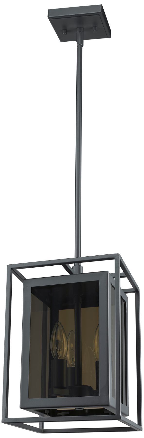 Image 7 Z-Lite 3 Light Mini Pendant in Misty Charcoal Finish more views