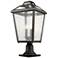 Z-Lite 3 Light Outdoor Pier Mount Light in Oil Rubbed Bronze Finish
