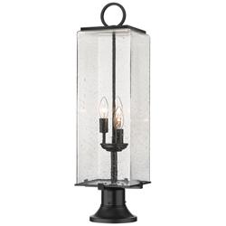 Z-Lite 3 Light Outdoor Pier Mounted Fixture in Black Finish