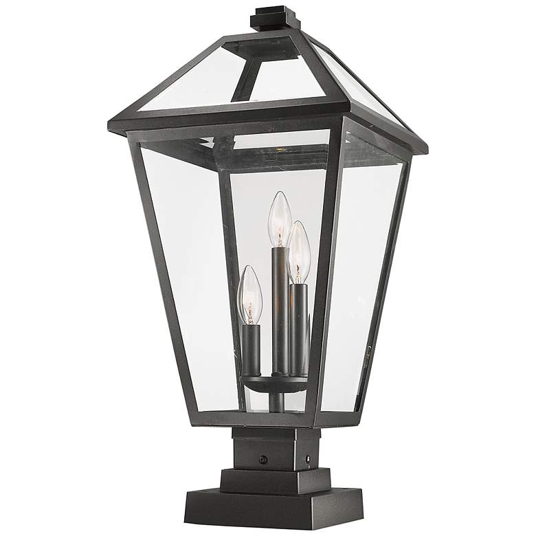 Image 3 Z-Lite 3 Light Outdoor Pier Mounted Fixture in Black Finish more views