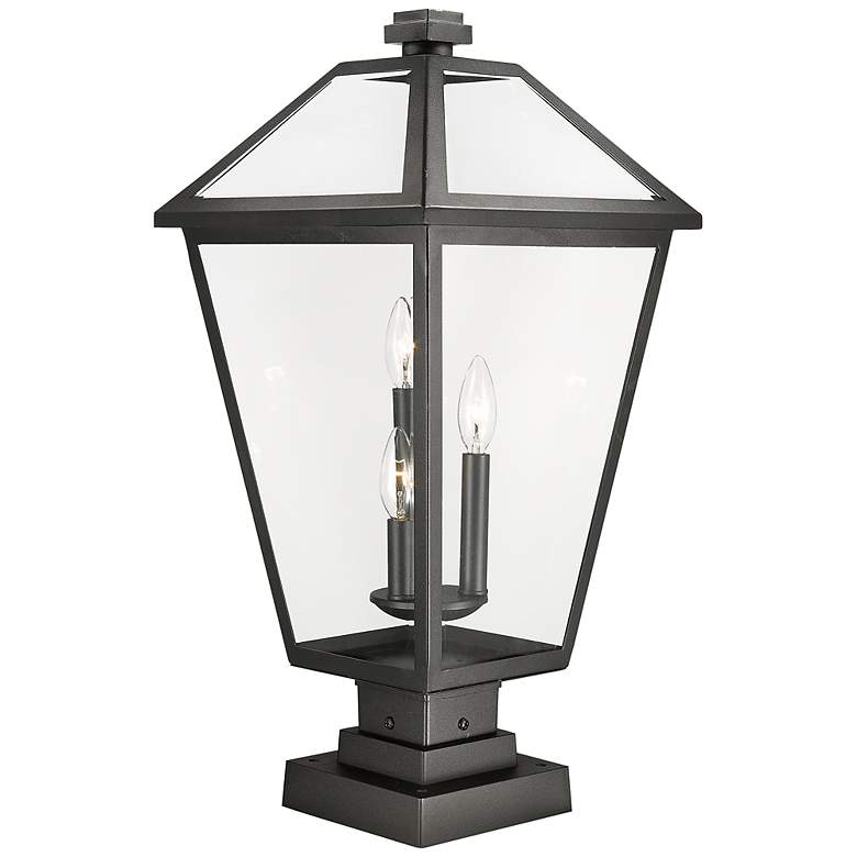 Image 5 Z-Lite 3 Light Outdoor Pier Mounted Fixture in Black Finish more views