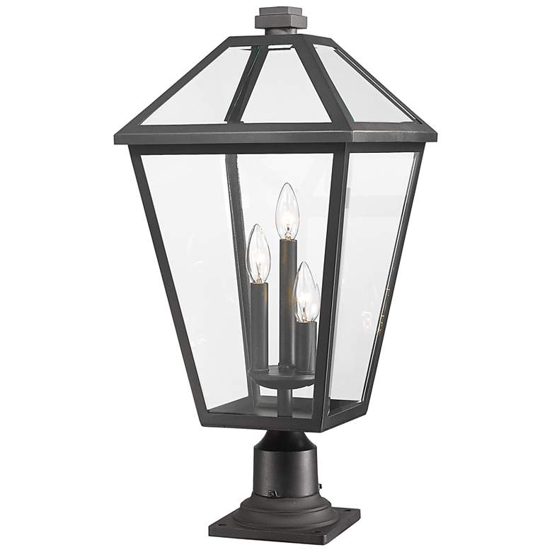 Image 2 Z-Lite 3 Light Outdoor Pier Mounted Fixture in Black Finish