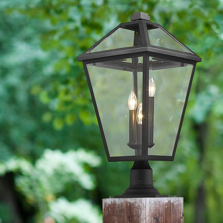 Image 1 Z-Lite 3 Light Outdoor Pier Mounted Fixture in Black Finish