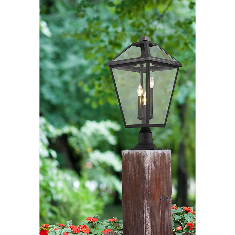 Image 3 Z-Lite 3 Light Outdoor Pier Mounted Fixture in Black Finish more views