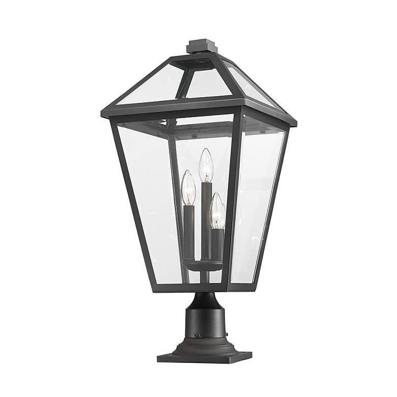Image 5 Z-Lite 3 Light Outdoor Pier Mounted Fixture in Black Finish more views