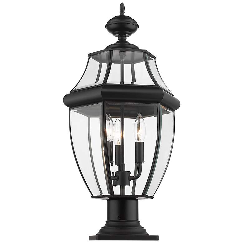 Image 1 Z-Lite 3 Light Outdoor Pier Mounted Fixture in Black Finish