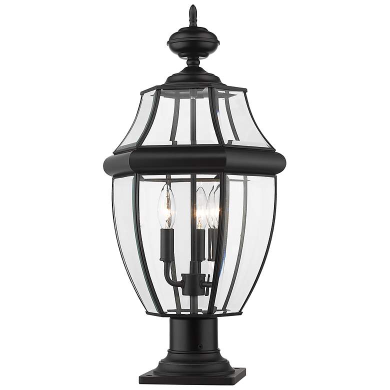 Image 3 Z-Lite 3 Light Outdoor Pier Mounted Fixture in Black Finish more views
