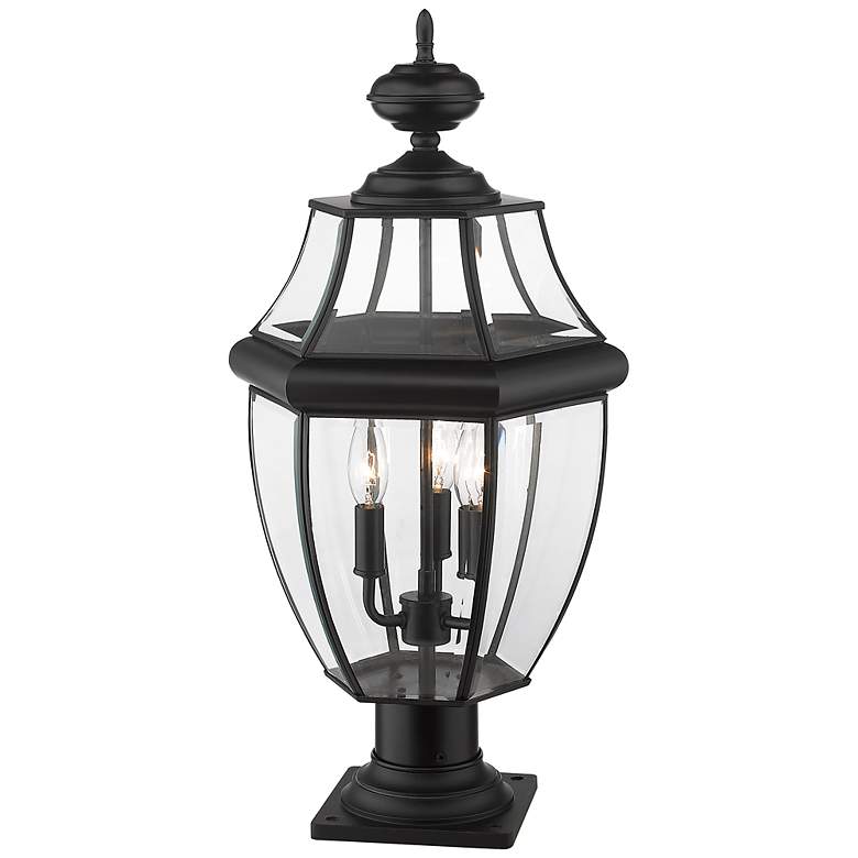 Image 4 Z-Lite 3 Light Outdoor Pier Mounted Fixture in Black Finish more views
