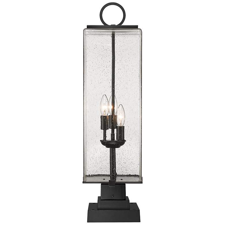 Image 5 Z-Lite 3 Light Outdoor Pier Mounted Fixture in Black Finish more views
