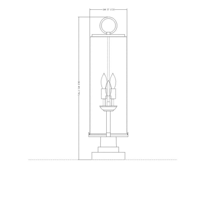 Image 7 Z-Lite 3 Light Outdoor Pier Mounted Fixture in Black Finish more views