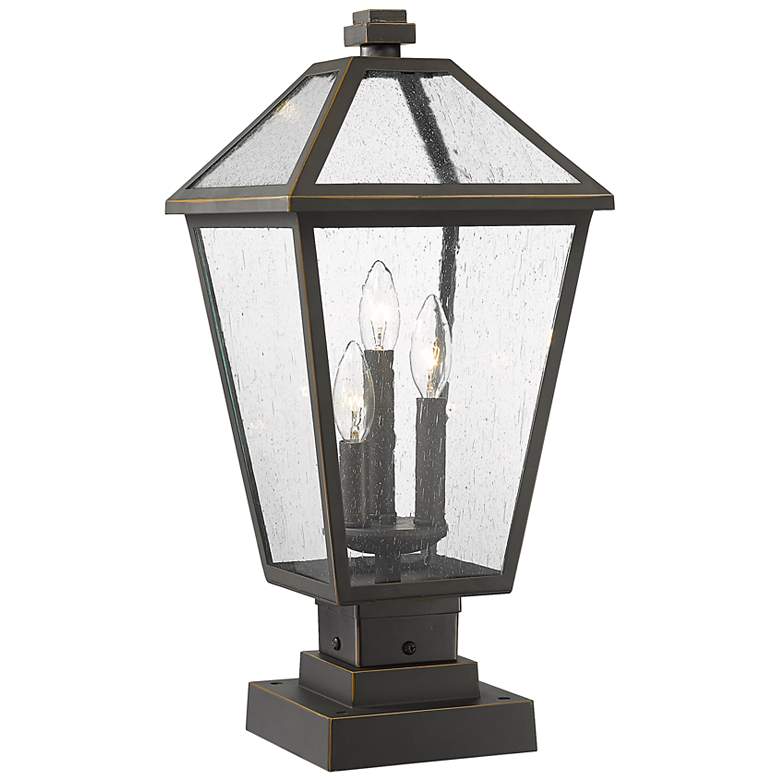 Image 2 Z-Lite 3 Light Outdoor Pier Mounted Fixture in Oil Rubbed Bronze Finish