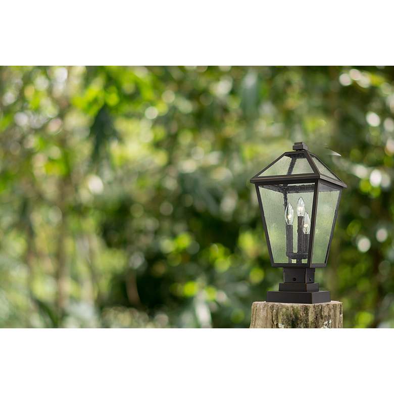 Image 3 Z-Lite 3 Light Outdoor Pier Mounted Fixture in Oil Rubbed Bronze Finish more views