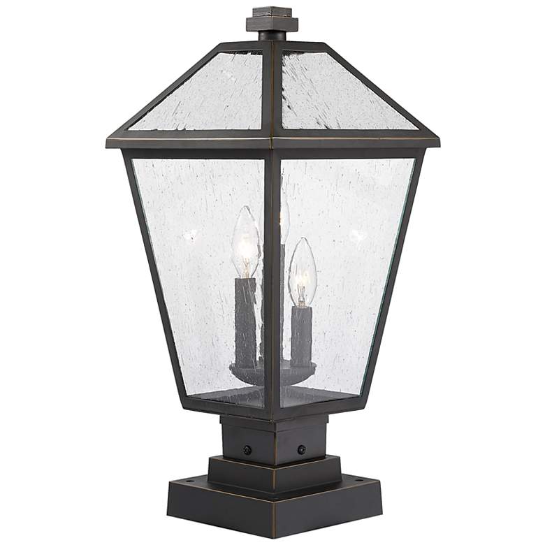Image 5 Z-Lite 3 Light Outdoor Pier Mounted Fixture in Oil Rubbed Bronze Finish more views