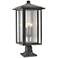 Z-Lite 3 Light Outdoor Pier Mounted Fixture in Oil Rubbed Bronze Finish