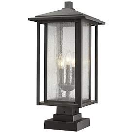 Image1 of Z-Lite 3 Light Outdoor Pier Mounted Fixture in Oil Rubbed Bronze Finish