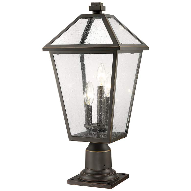 Image 1 Z-Lite 3 Light Outdoor Pier Mounted Fixture in Oil Rubbed Bronze Finish