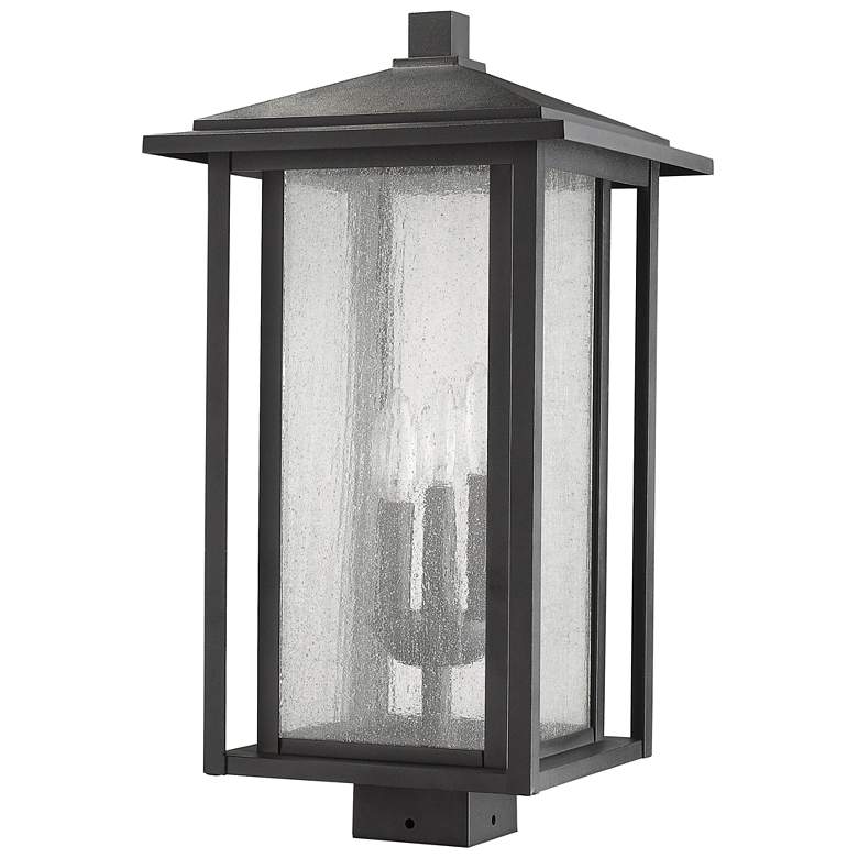 Image 1 Z-Lite 3 Light Outdoor Post Mount Fixture in Black Finish