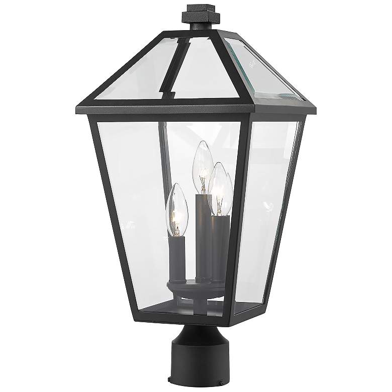 Image 1 Z-Lite 3 Light Outdoor Post Mount Fixture in Black Finish