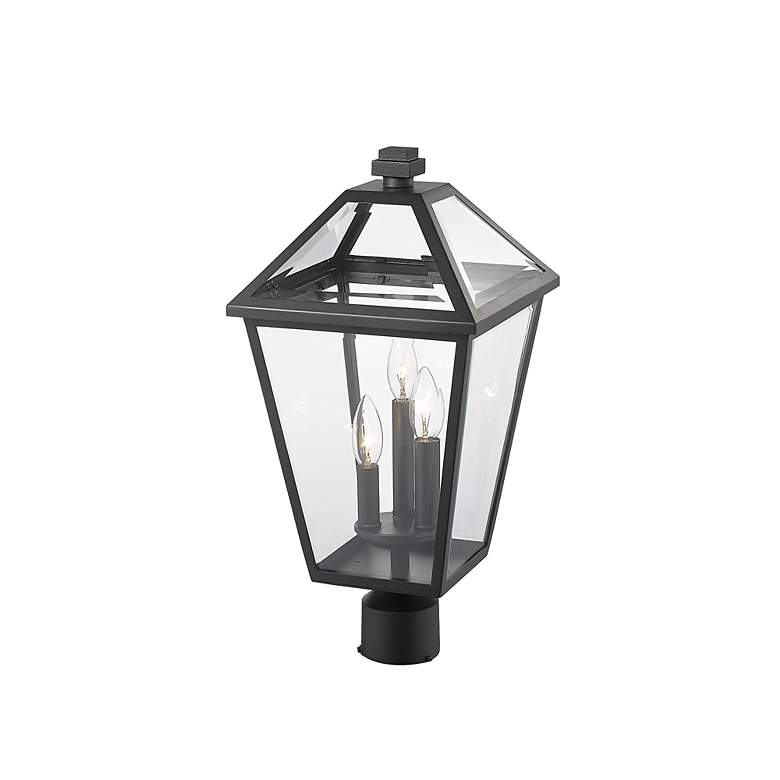Image 3 Z-Lite 3 Light Outdoor Post Mount Fixture in Black Finish more views